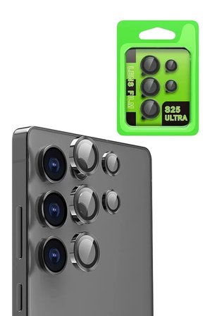 Samsung Galaxy S25 Ultra Raze Metal Kamera Lens - Siyah