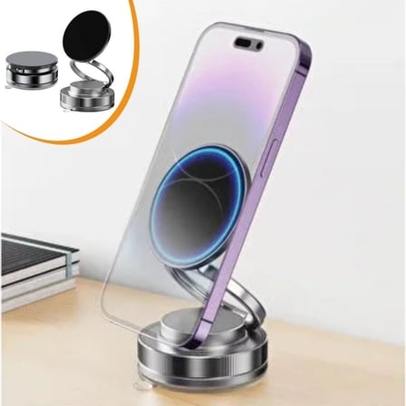 B Vakumlu Manyetik Telefon Tutucu – Güçlü Vakum 360° Döner Araç İçi Telefon Standı, Ultra Sabit Manyetik Destekli Mobil Cihaz Aparatı