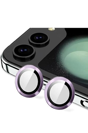 Mey İthalat  Samsung Galaxy Z Flip 5 Valdez Metal Kamera Lens - Derin Mor