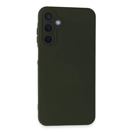 Samsung Galaxy A25 5G Kılıf Nano içi Kadife Silikon - Koyu Yeşil