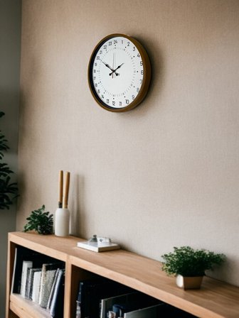 36 Cm Kahverengi 24 Saat Göstergeli Özel Tasarım Duvar Saati