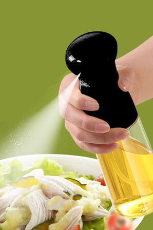 B  Çok Amaçlı Cam Şişe Püskürtmeli Dağıtıcı Yağdanlık Limonluk Sirke Sosluk Spreyi Siyah