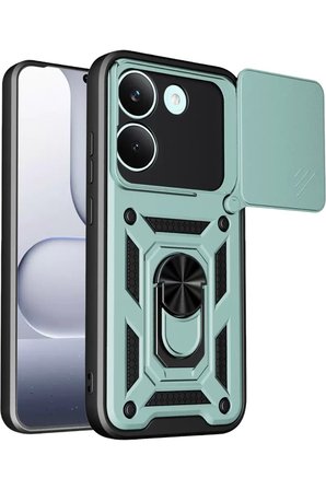 Mey İthalat   Poco X8 Pro Pars Lens Yüzüklü Silikon - Yeşil