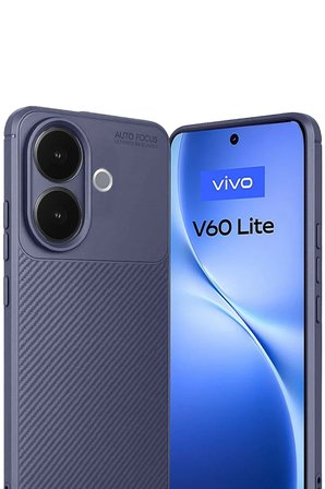 Vivo V60 Lite Auto Focus Karbon Kapak - Lacivert