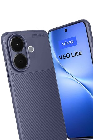 Vivo V60 Lite Auto Focus Karbon Kapak - Lacivert