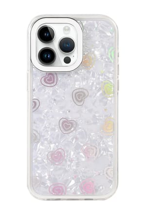 iPhone 14 Pro Max Lumi Desenli Kapak - Beyaz