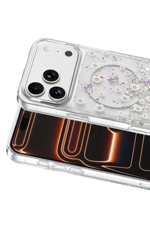 Mey İthalat   iPhone 17 Pro Max Misk Simli Magsafe Kapak - Desen 2