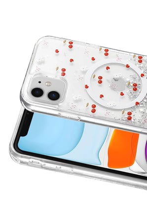 Mey İthalat   iPhone 11 Misk Simli Magsafe Kapak - Desen 5