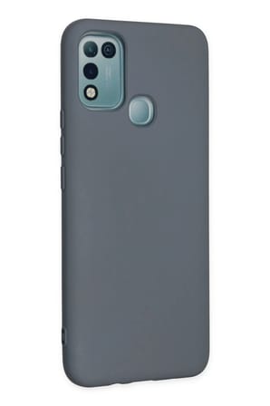 İnfinix Hot 10 Play Kılıf Nano içi Kadife Silikon - Gri