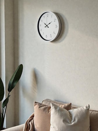 Beyaz 36 Cm Standart Duvar Saati