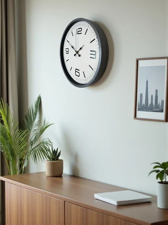 36 Cm Gri Standart Dekoratif Duvar Saati