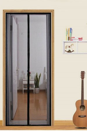 B Pratik Manyetik Mıknatıslı Siyah Kapı Sinekliği Tülü 90 X 210 Cm