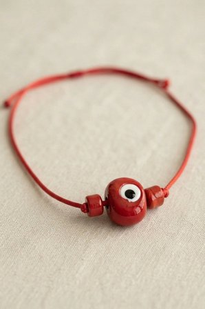 Mey İthalat Handmade Bohem Kırmızı Nazar Kolye