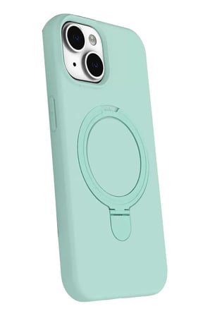 Mey İthalat   iPhone 15 Regal Magsafe Standlı Kapak - Su Yeşili