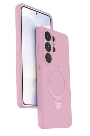 Mey İthalat  Samsung Galaxy S26 Ultra Regal Magsafe Standlı Kapak - Açık Pembe