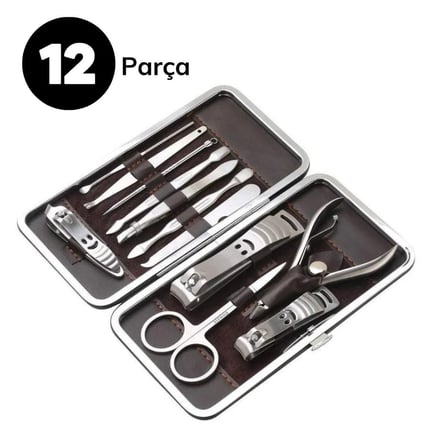 B 12 Parça Çanta Tipi Manikür Pedikür Tırnak Bakım Seti