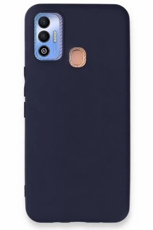 Tecno Spark 7T Kılıf First Silikon - Lacivert