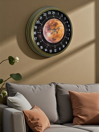 40 Cm Eskitme Metal 24 Saat Göstergeli Özel Tasarım Duvar Saati