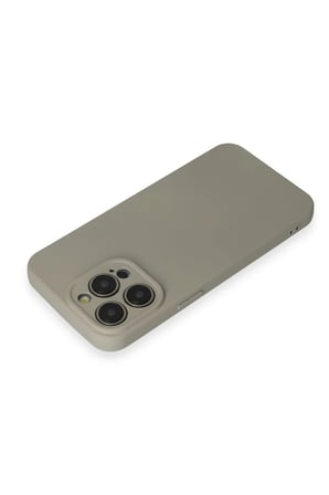 Mey İthalat  iPhone 15 Pro Max Kılıf Nano içi Kadife Silikon - Beyaz Titanyum