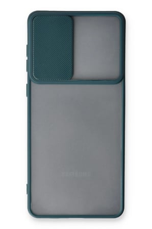 Mey İthalat  Samsung Galaxy A33 5G Kılıf Palm Buzlu Kamera Sürgülü Silikon - Yeşil