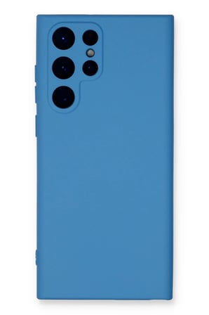 Mey İthalat  Samsung Galaxy S24 Ultra Kılıf Nano içi Kadife Silikon - Mavi
