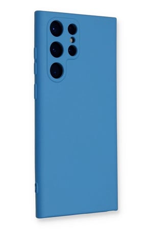 Mey İthalat  Samsung Galaxy S24 Ultra Kılıf Nano içi Kadife Silikon - Mavi
