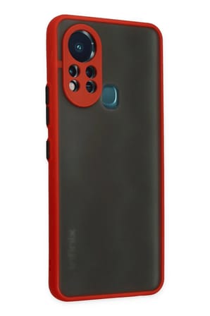 İnfinix Hot 11s Kılıf Montreal Silikon Kapak - Kırmızı