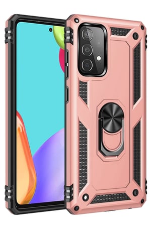 Samsung Galaxy A23 4G Kılıf Sofya Yüzüklü Silikon Kapak - Rose