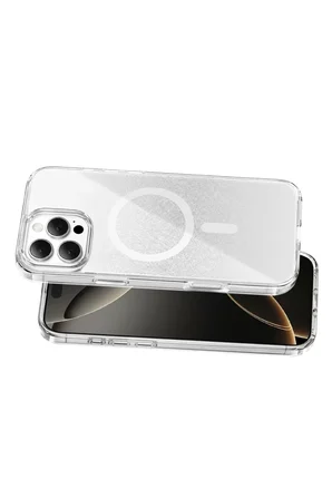 Mey İthalat   iPhone 16 Pro Max Sora Simli Magsafe Kapak - Beyaz