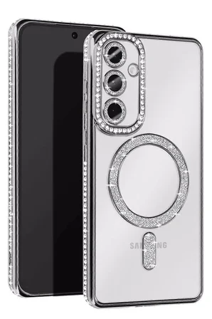 Samsung Galaxy A17 5G Joke Simli Magneticsafe Kılıf - Gümüş