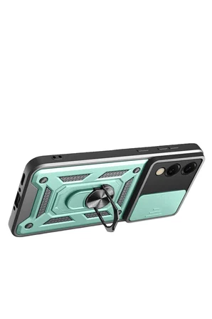 Samsung Galaxy S25 Edge Pars Lens Yüzüklü Silikon - Yeşil