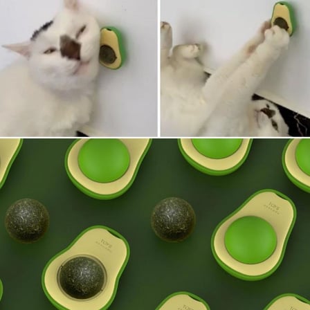 B Avokado Model Yapışkanlı Kedi Oyuncağı Yenilebilir Kedi Nanesi Otu