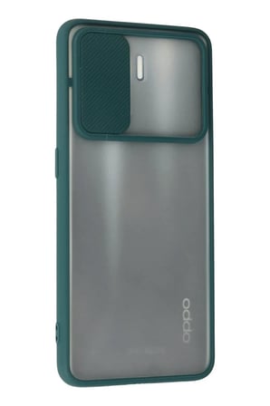Reno 5 Lite Kılıf Palm Buzlu Kamera Sürgülü Silikon - Yeşil