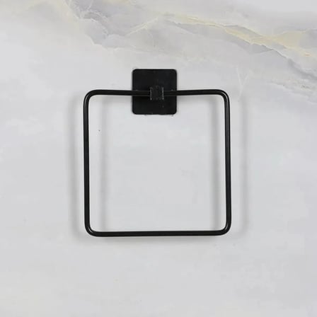 B Kendiliğinden Yapışkanlı Siyah Paslanmaz Metal Kare Havluluk