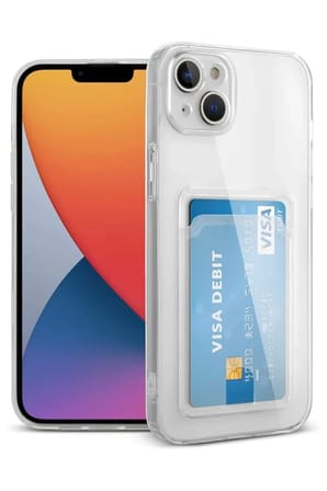 Mey İthalat   iPhone 15 Kılıf Kart Şeffaf Silikon - Şeffaf