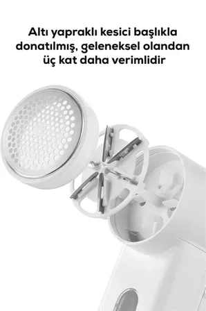 Şarjlı 2 Hızlı 6 Bıçaklı Tüy ve Tiftik Temizleme Makinesi