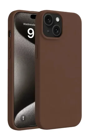 Mey İthalat   iPhone 15 Kılıf First Silikon - Kahverengi
