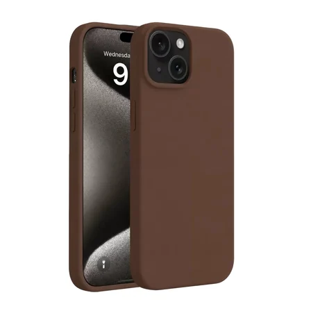 Mey İthalat   iPhone 15 Kılıf First Silikon - Kahverengi