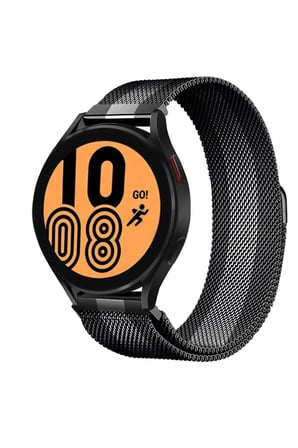 Watch 20mm Metal Mıknatıslı Kordon - Siyah-Beyaz