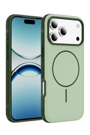 Mey İthalat   iPhone 17 Pro Neksa Magsafe Kapak - Yeşil