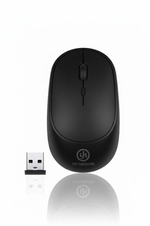 B Siyah Renkli Ergonomik Sessiz Kablosuz Mouse – USB Alıcılı, Ofis ve Oyun İçin Konforlu Bilgisayar Faresi MS6310