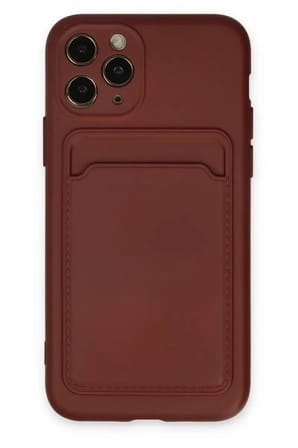 Mey İthalat   iPhone 11 Pro Kılıf Kelvin Kartvizitli Silikon - Bordo