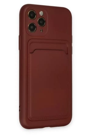 Mey İthalat   iPhone 11 Pro Kılıf Kelvin Kartvizitli Silikon - Bordo