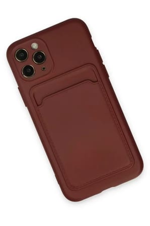 Mey İthalat   iPhone 11 Pro Kılıf Kelvin Kartvizitli Silikon - Bordo