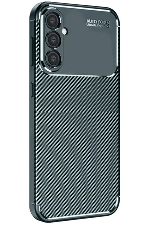 Mey İthalat  Samsung Galaxy A26 Kılıf Auto Focus Karbon Kapak - Koyu Yeşil