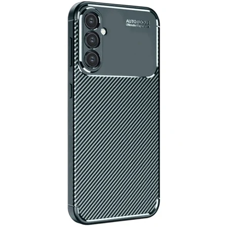 Mey İthalat  Samsung Galaxy A26 Kılıf Auto Focus Karbon Kapak - Koyu Yeşil