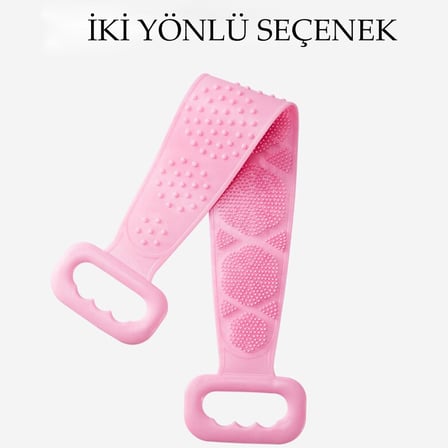 B Çift Taraflı Banyo Hamam Lifi Silikon Masajlı Yumuşak Duş Lifi Uzun Ömürlü Hazır Banyo Keses