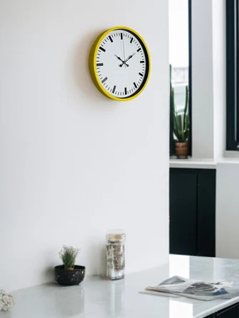 36 Cm Sarı Dekoratif Duvar Saati