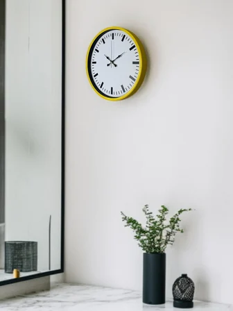 36 Cm Sarı Dekoratif Duvar Saati
