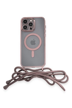 iPhone 12 Pro Max Kılıf Divo Lazer Askılı Magsafe Kapak - Pembe
